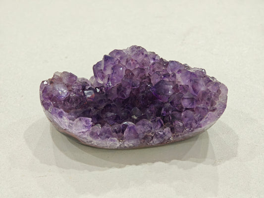 Natural Deep Purple Amethyst Geode Cluster Bowl