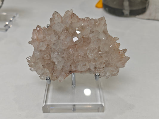 Natural Raw Quartz Crystal Cluster Front View
