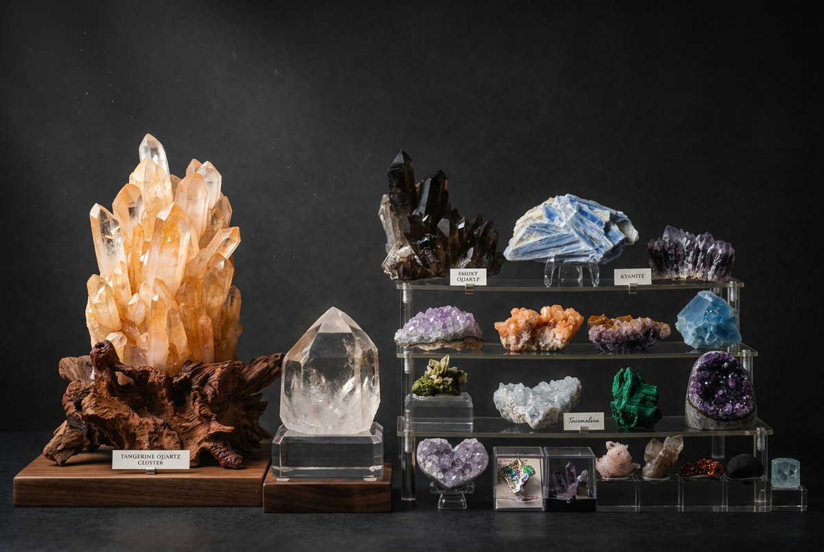 Luxury Crystal Cluster Display